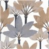 Casadeco|Papier peint moderne avec palmiers bleus et beige|Floral