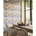 Casadeco|Papier peint moderne avec palmiers bleus et beige|Floral