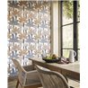 Casadeco|Papier peint moderne avec palmiers bleus et beige|Floral
