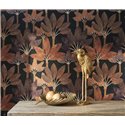 Casadeco|Modern style palm wallpaper in oxidized tones|Floral