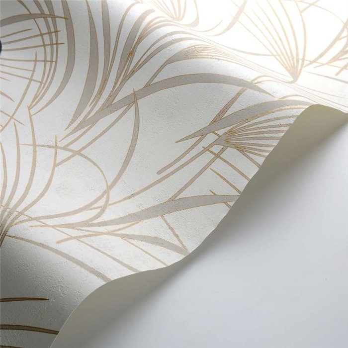 Casadeco|Moderne Blumen-Tapete in Weiß für minimalistische Räume|Blumen