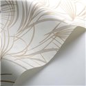 Casadeco|Modern white floral wallpaper for minimalist spaces|Floral