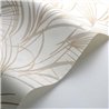 Casadeco|Modern white floral wallpaper for minimalist spaces|Floral