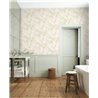 Casadeco|Papier peint feuilles de palmier stylisées blanches|Floral