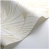 Casadeco|Papier peint feuilles de palmier stylisées blanches|Floral