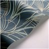 Casadeco|Papier peint fleurs modernes avec feuilles de palmier bleu et vert|Floral