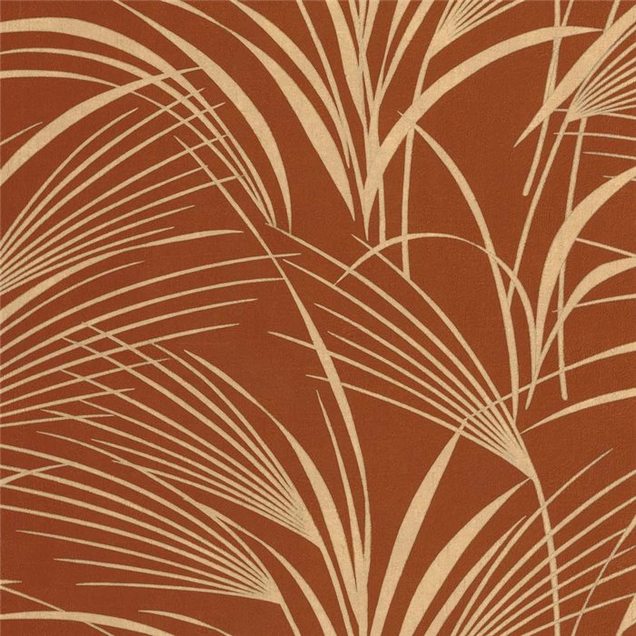 Casadeco|Papel pintado hojas de palma, estilo moderno rojo|Floral