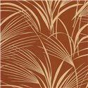 Casadeco|Papier peint feuilles de palmier, style moderne rouge|Floral