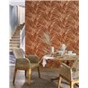 Casadeco|Modern red palm leaf wallpaper|Floral