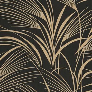 Casadeco|Papier peint paysage avec pins noir et blanc style méditerranéen|Floral