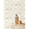 Casadeco|Vintage-style wallpaper with herons in a lagoon|Wallpaper
