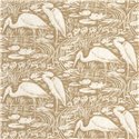 Casadeco|Wallpaper with herons in a beige lagoon|Wallpaper