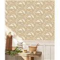 Casadeco|Wallpaper with herons in a beige lagoon|Wallpaper