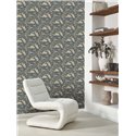 Casadeco|Blue heron wallpaper, vintage style|Wallpaper
