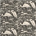 Casadeco|Black vintage heron wallpaper|Wallpaper