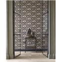 Casadeco|Black vintage heron wallpaper|Wallpaper