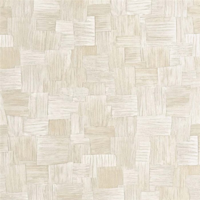 Papel pintado fibras naturales blanco y beige - Casadeco Babylone 89741105