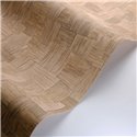 Casadeco|Tapete mit gewebten Naturfasern in Beige, Patchwork-Stil|Raffiaimitation