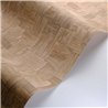 Casadeco|Tapete mit gewebten Naturfasern in Beige, Patchwork-Stil|Raffiaimitation