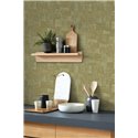 Casadeco|Papier peint fibres naturelles entrelacées vert|Tropical