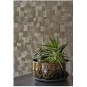 Casadeco|Papier peint fibres naturelles noir|Imitation Raphia