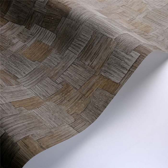 Casadeco|Black natural fiber wallpaper|Raffia Imitation