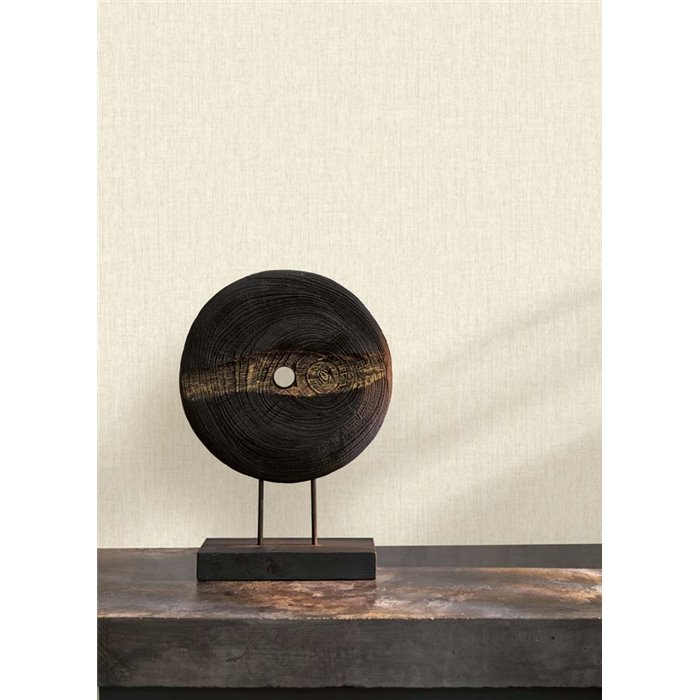 Casadeco|Papel pintado liso beige con una bonita textura efecto papiro|Colores Lisos