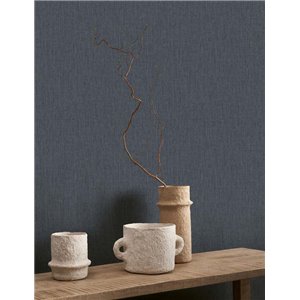 Casamance|Papier peint lin bleu intense|Imitation Tissu 2