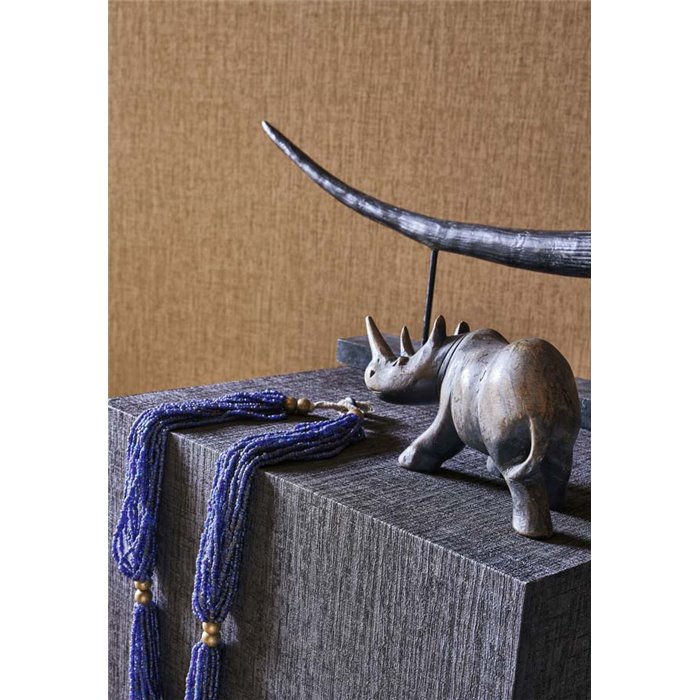 Casadeco|Papier peint bleu avec belle texture de fibres végétales|Couleurs Unies