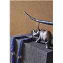 Casadeco|Blue wallpaper with beautiful vegetable fiber texture|Solid Colors