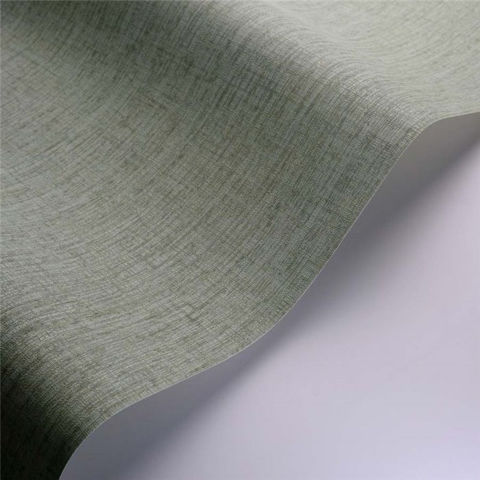 Papel pintado liso verde con textura de fibras vegetales - Casadeco Babylone 89757183