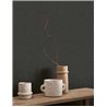 Casadeco|Plain black wallpaper with modern vegetable fiber texture|Solid Colors