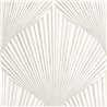 Casadeco|Modern white wallpaper with 3D fan shapes|Floral