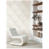 Casadeco|Papier peint moderne blanc avec formes d’éventails 3D|Floral