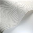 Casadeco|Papier peint moderne blanc avec formes d’éventails 3D|Floral