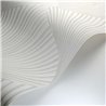 Casadeco|Modern white wallpaper with 3D fan shapes|Floral