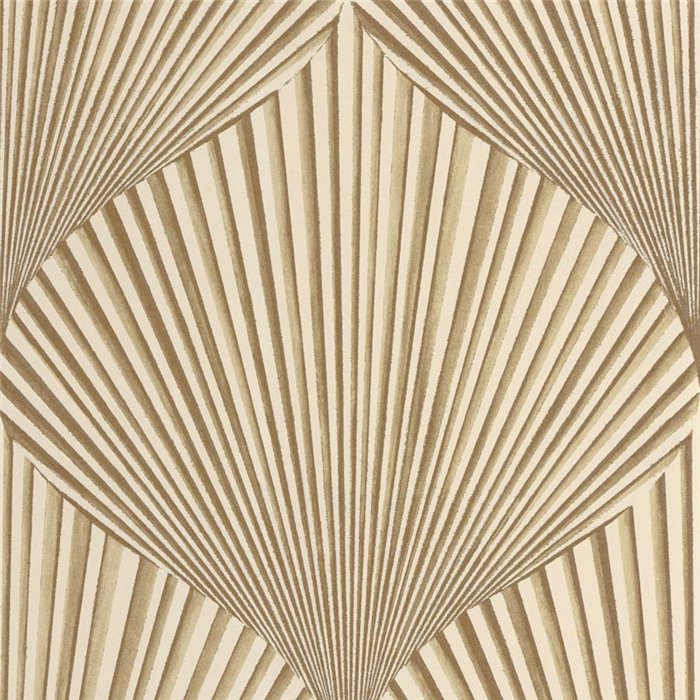 Casadeco|Papel pintado moderno beige con hojas de palmito o forma abanicos|Floral