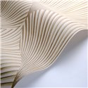 Casadeco|Modern beige wallpaper with palmetto leaf or fan shapes|Floral