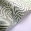 Casadeco|Papier peint style oriental avec feuilles vertes en éventail|Floral