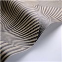 Casadeco|Oriental and modern wallpaper, black fan-shaped leaves|Floral