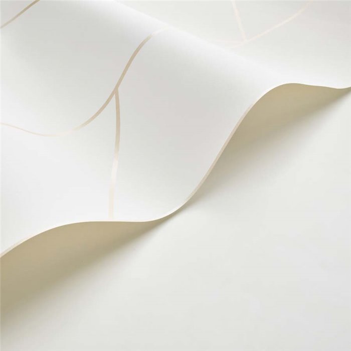 Papel pintado geométrico blanco para dormitorio moderno - Casadeco Alchimie 89900171