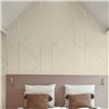 Casadeco|Moderne beige-goldene Tapete mit geometrischen Formen|Minimalistisch