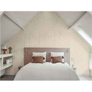 Casadeco|White geometric wallpaper for modern bedroom|Minimalist 2