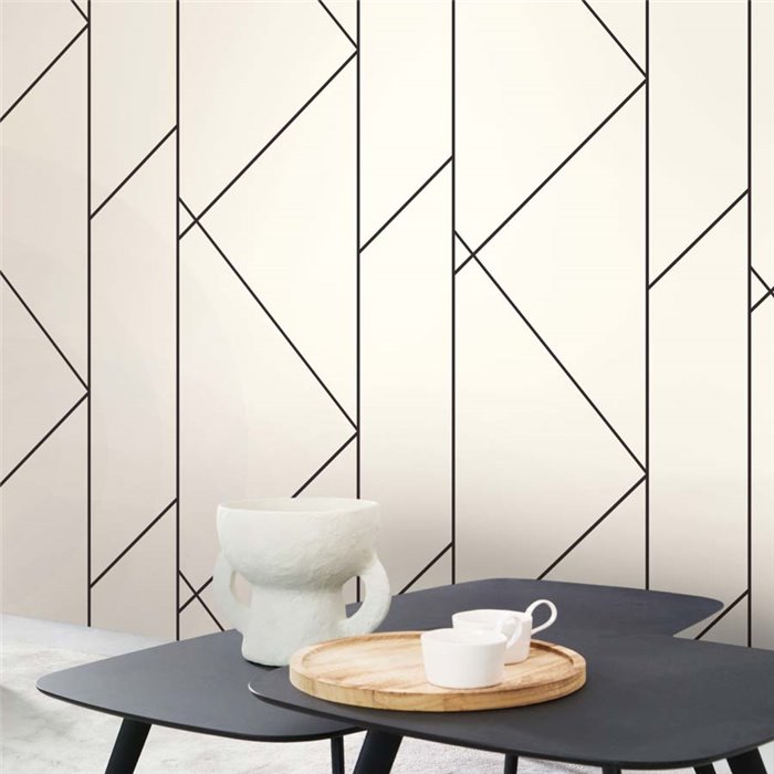 Casadeco|Papel pintado moderno para salón o recibidor, diseño geométrico|Moderno
