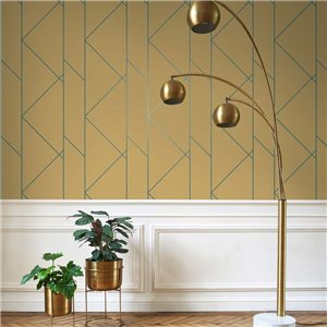 Casadeco|White geometric wallpaper for modern bedroom|Minimalist