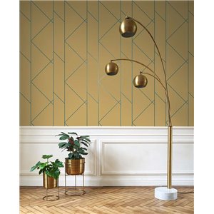 Casadeco|White geometric wallpaper for modern bedroom|Minimalist 2