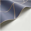 Casadeco|Papel pintado moderno azul con diseño geométrico dorado metalizado|Moderno