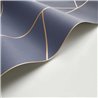Casadeco|Papel pintado moderno azul con diseño geométrico dorado metalizado|Moderno