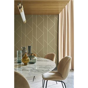 Casadeco|White geometric wallpaper for modern bedroom|Minimalist 2