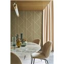 Casadeco|Papier peint moderne tons verts avec motif géométrique|Moderne